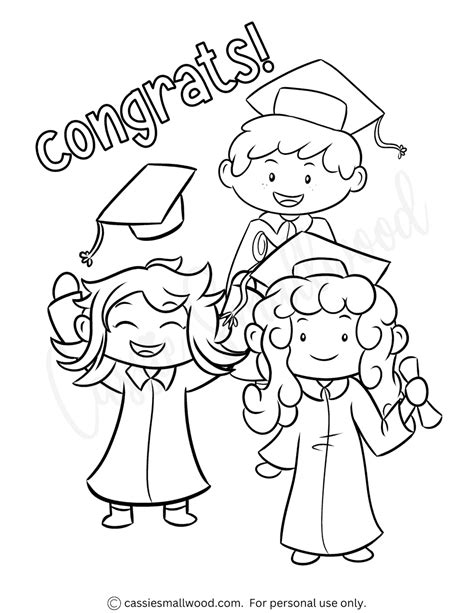 free graduation coloring pages